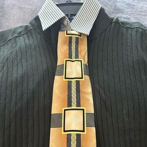 Alfani Olive Green Ribbed Zip Cardigan combo